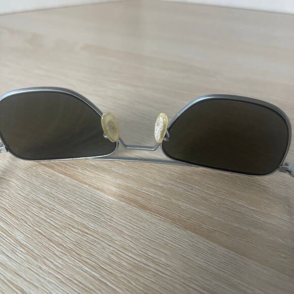Vintage Randolph Engineering Aviator Sunglasses 5 1/2 Matte Chrome READ - Picture 15 of 15